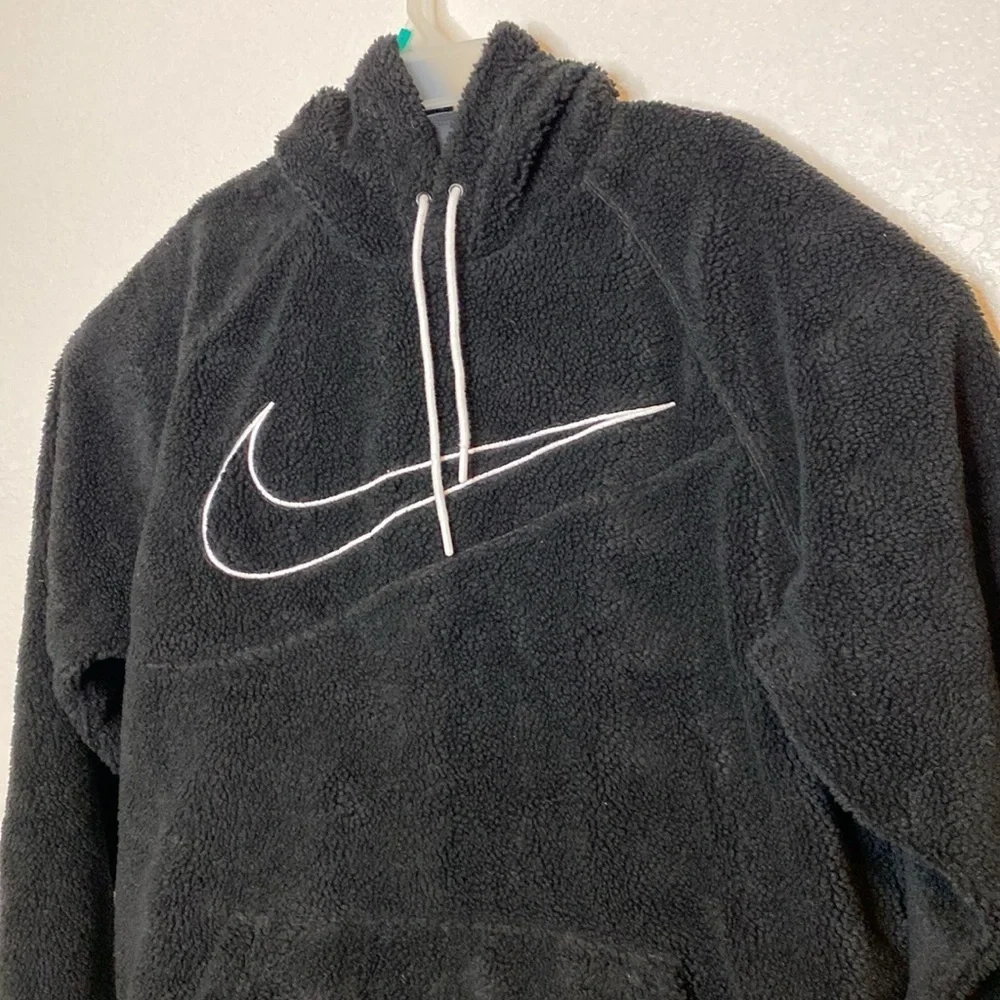 Nike Men’s Black Sherpa Pullover Hoodie Size L